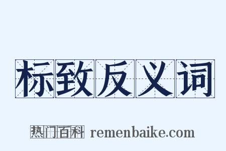 标致反义词是什么意思的图片